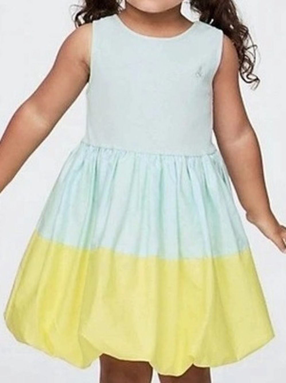 Gap Baby Mixed Media Azul Bubble Dress